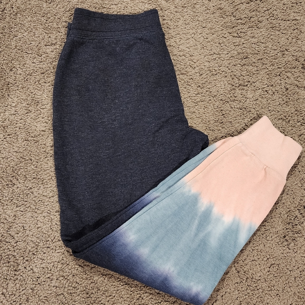 PINK Victoria's Secret Blue & PINK Jogger Sweatpants Womens Size Small
